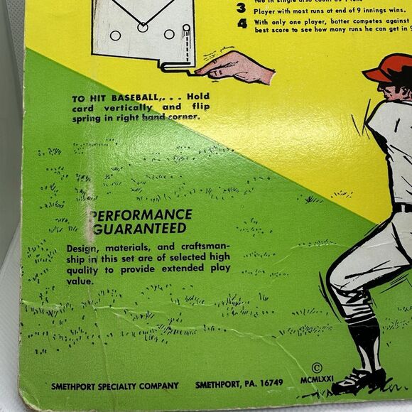 Vintage Smethport Specialty Company 1971 Home Run Baseball Pinball Game #207 - Picture 5 of 12